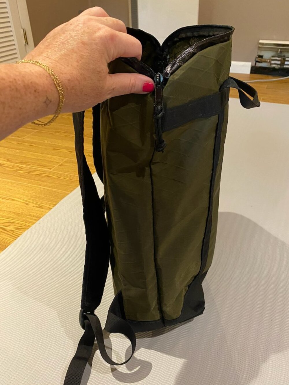 Flowfold Backpack: Olive Green and Black NEVER USED! - Picture 10 of 12